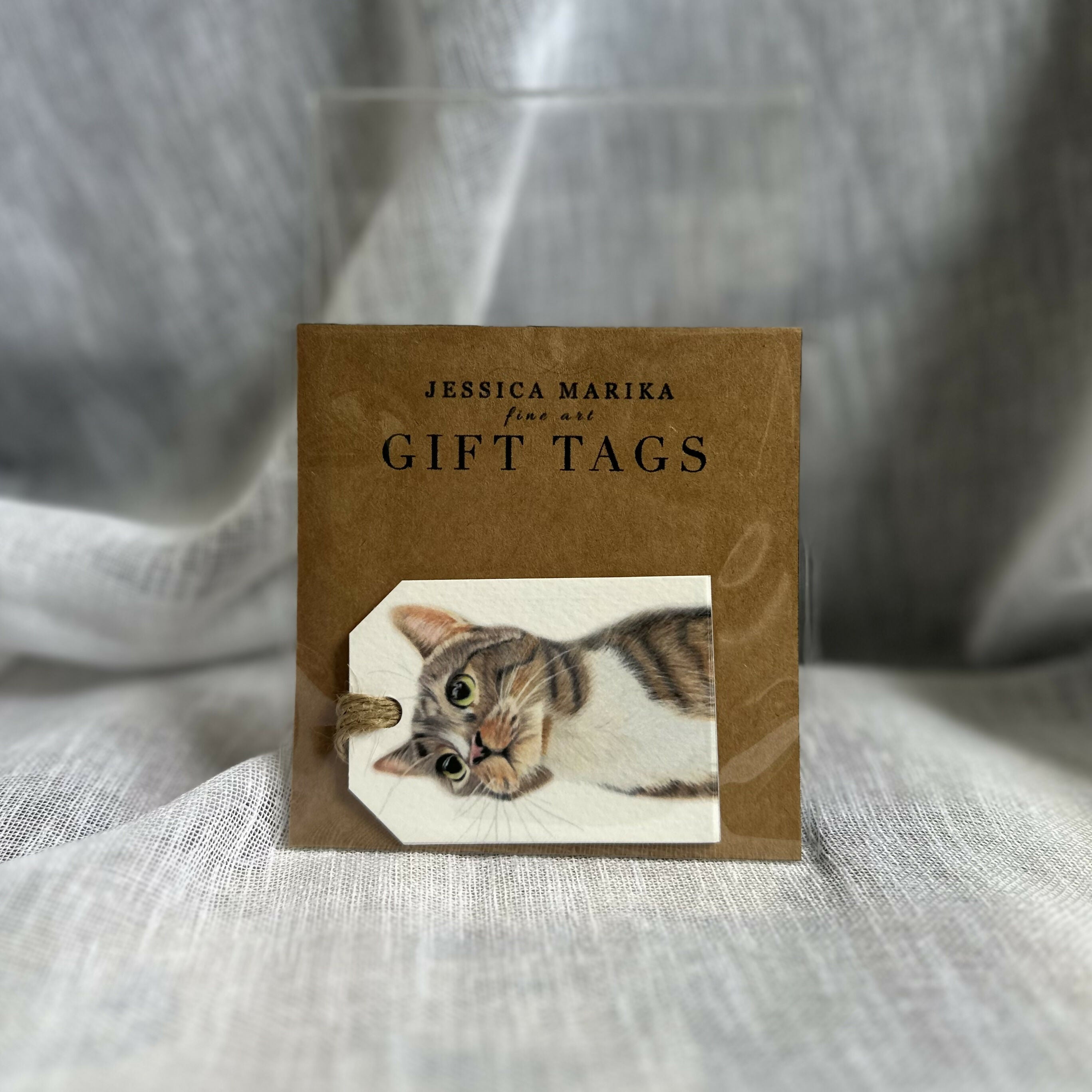 Cat Gift Tags – Set of 4 Tags – Cute Cat Illustration – Pet Lover Gift – Handmade