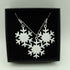 White Enamel Snowflake Earring and Pendant Set