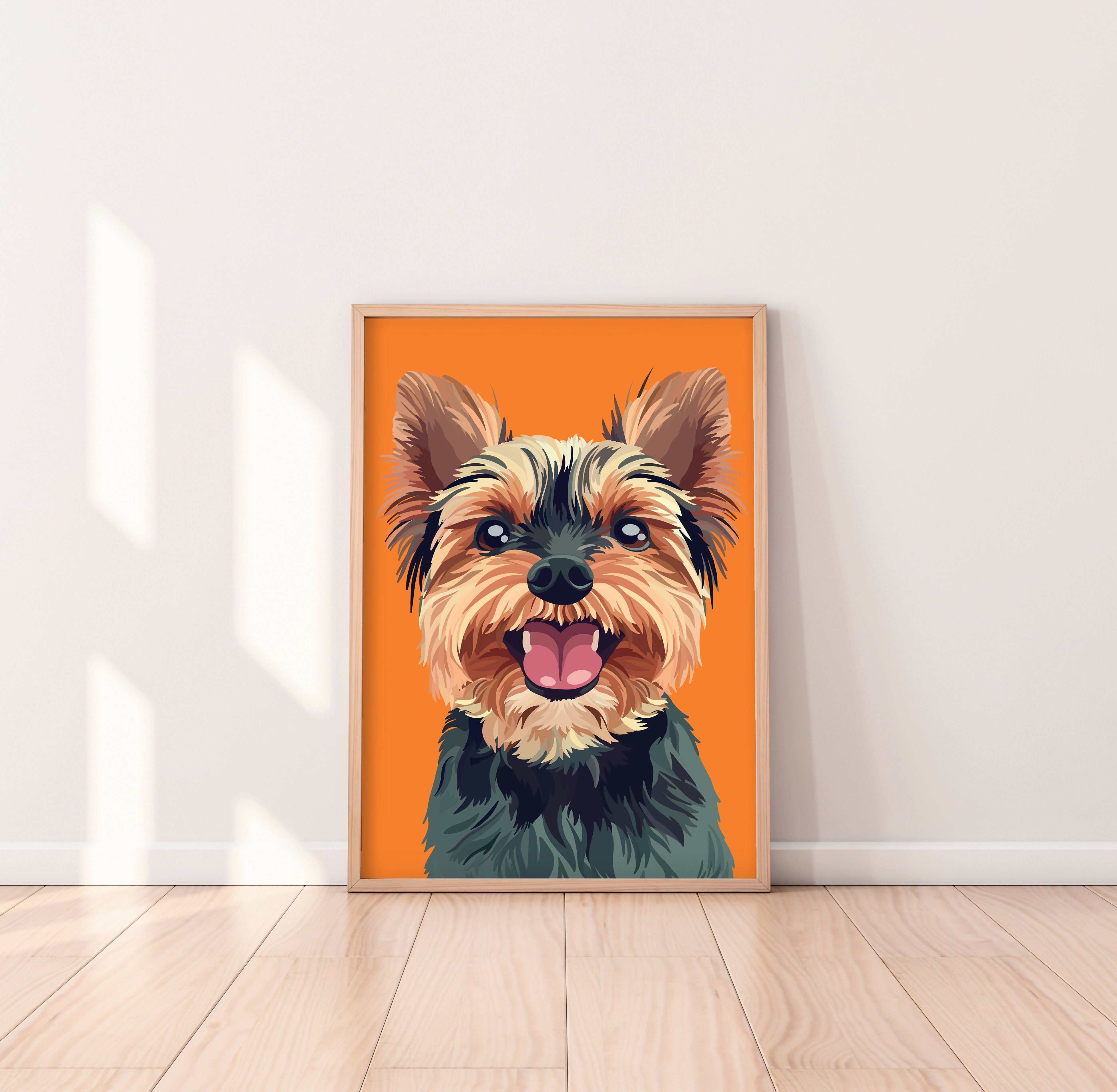 Yorkie Brown Yorkshire Terrier Dog Art Print