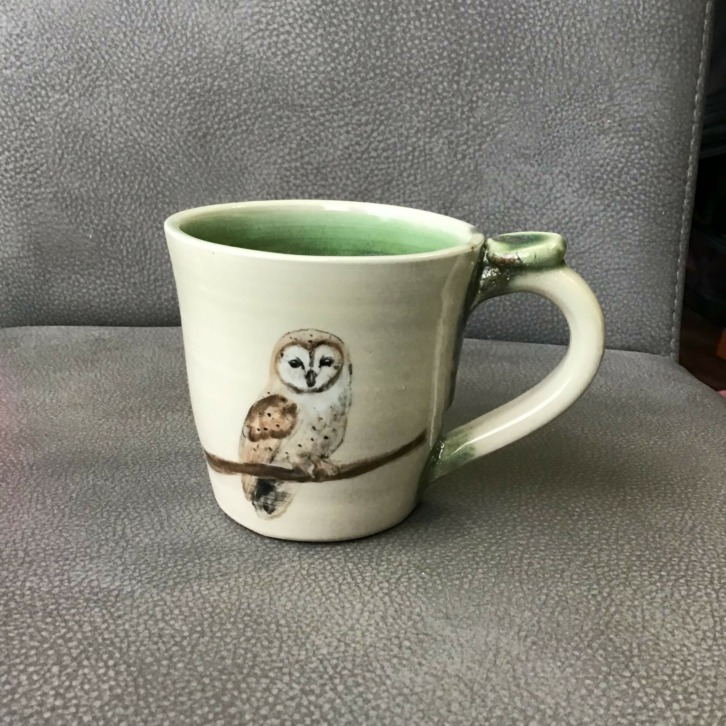 Handpainted Barn Owl Mug