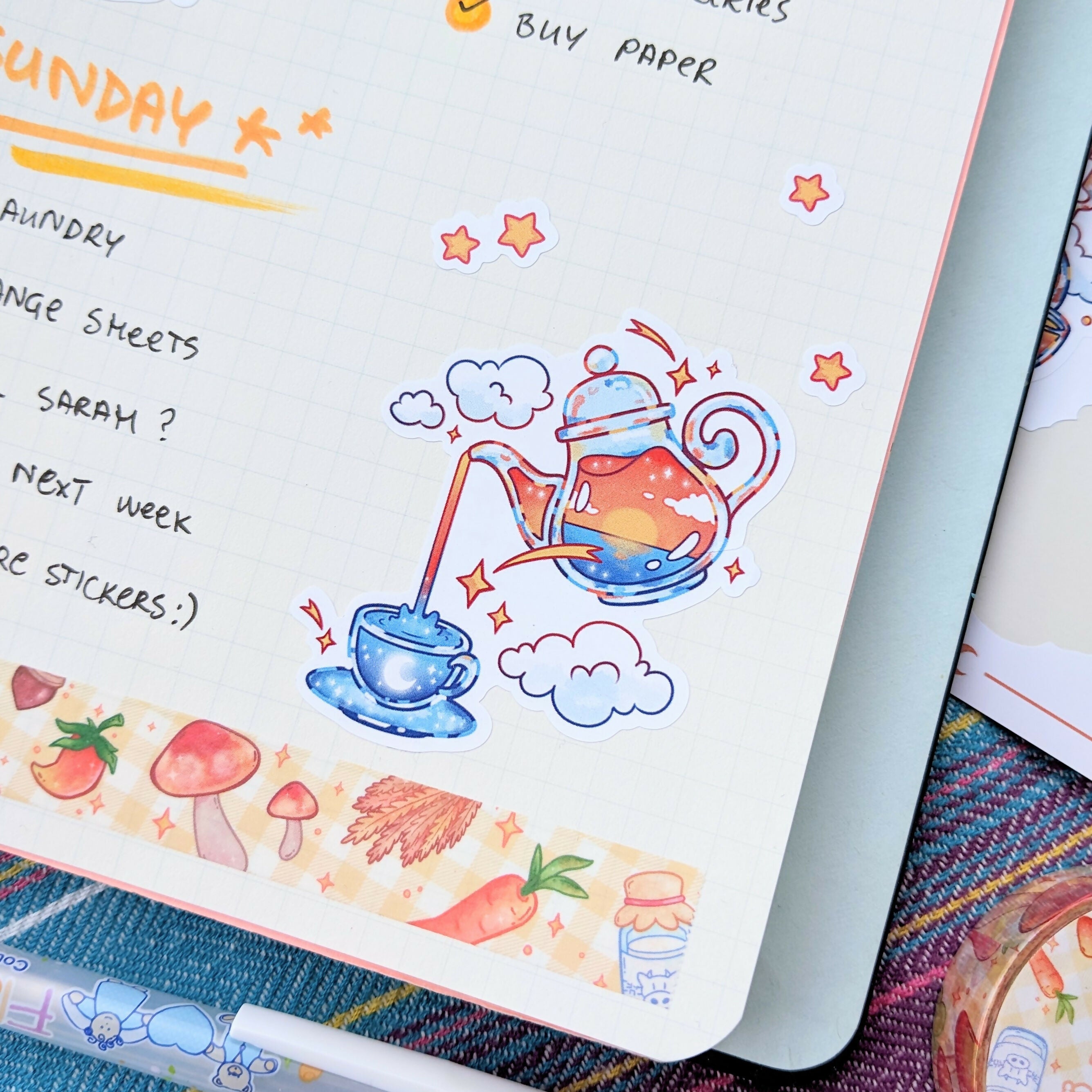 Vinyl Sticker Sheet - Sunset Tea