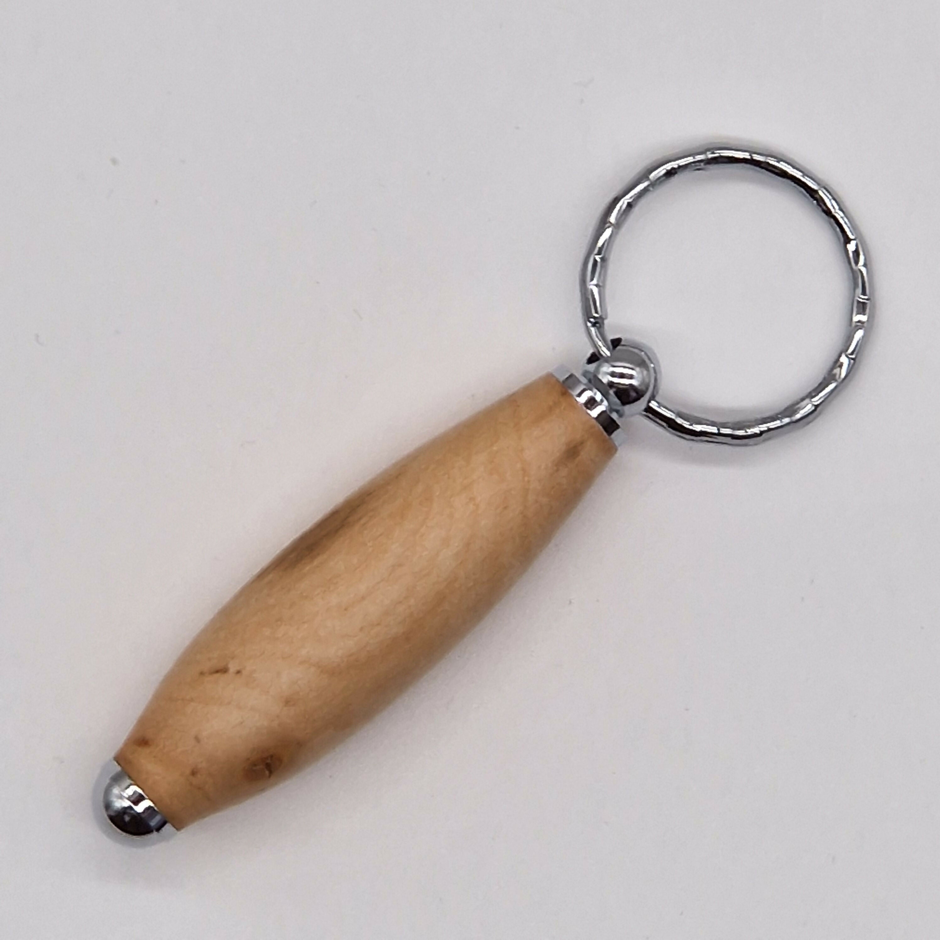 Hand Turned Keyring made from Sycamore Wood
