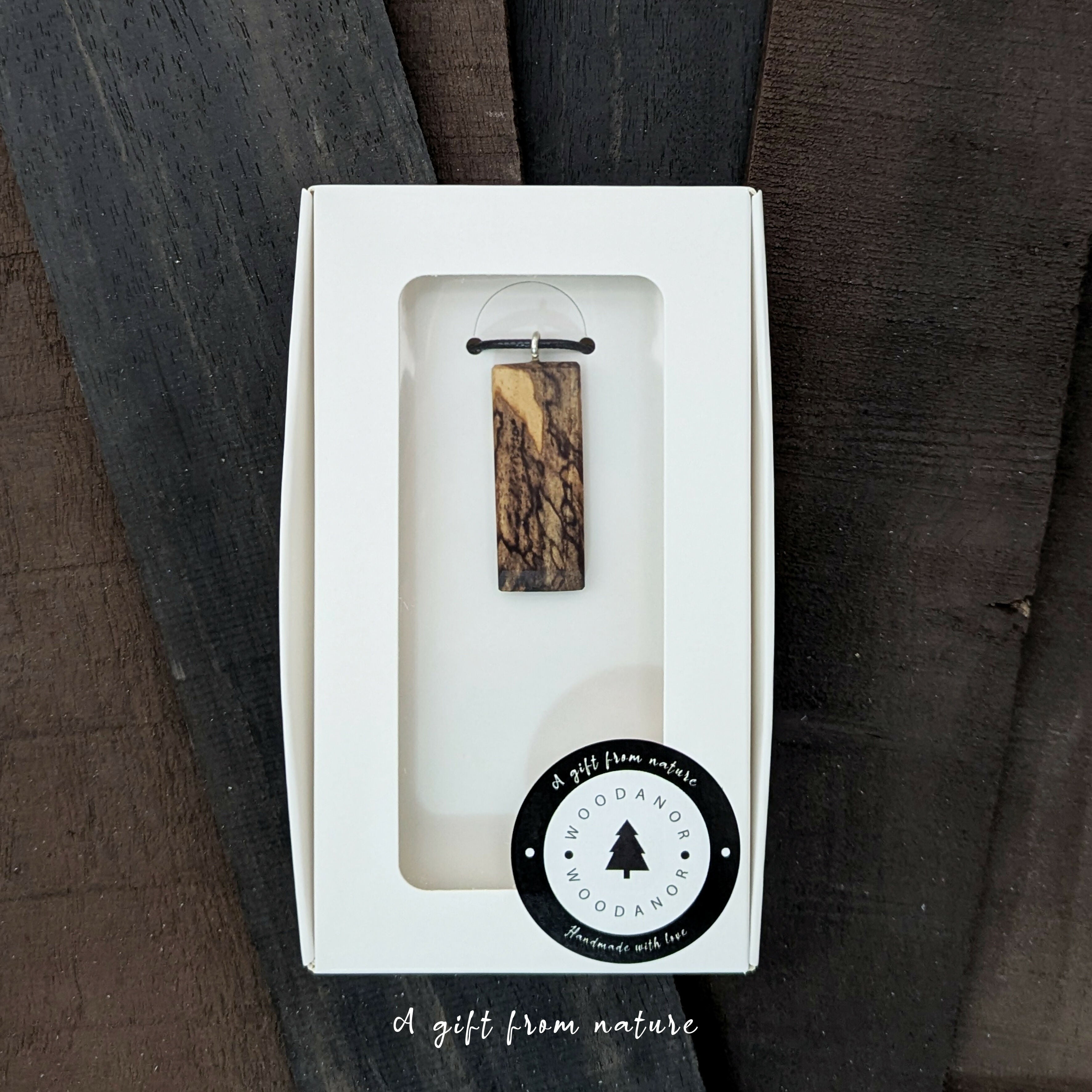 Natural Grain Wood Pendant