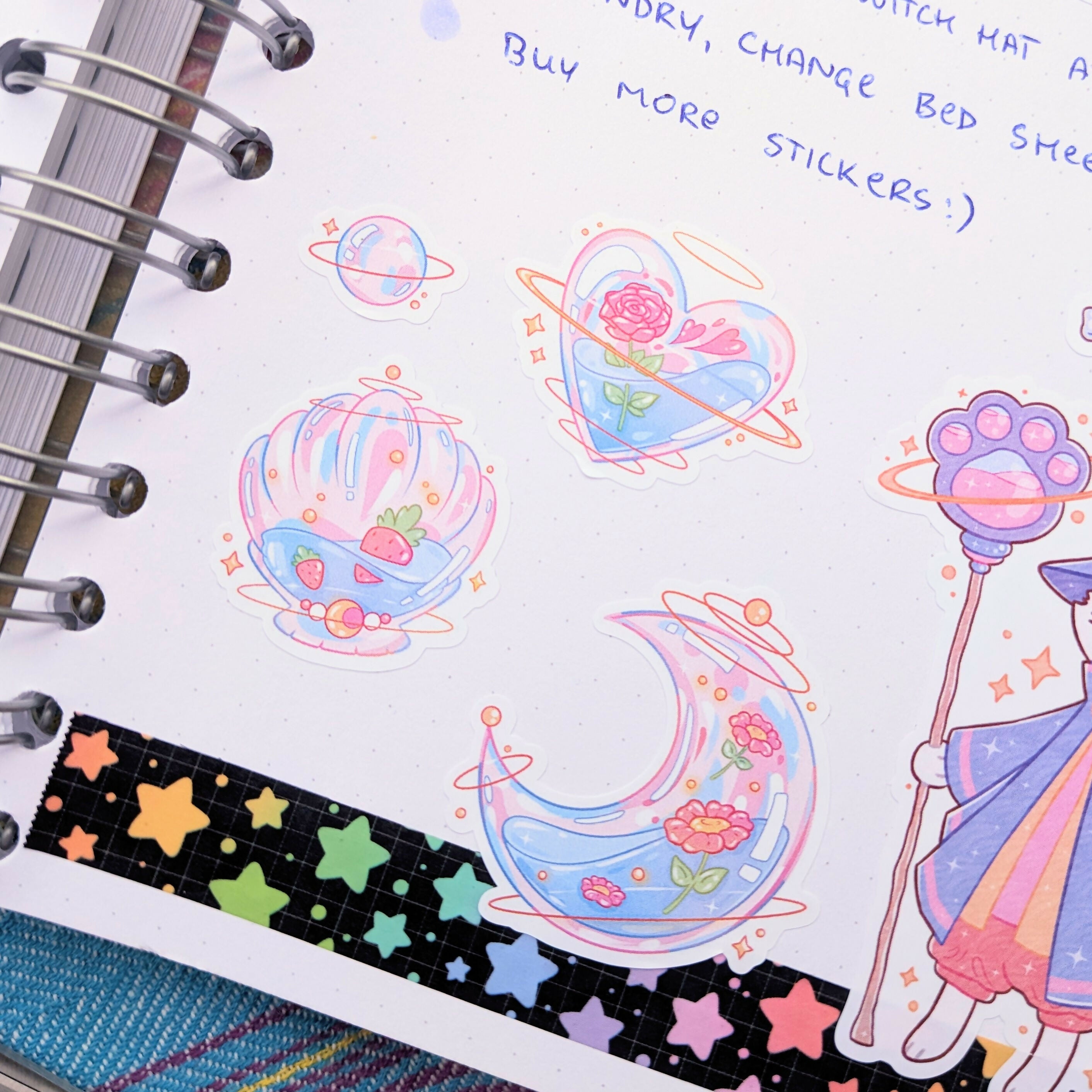 Vinyl Sticker Sheet - Glass Planets