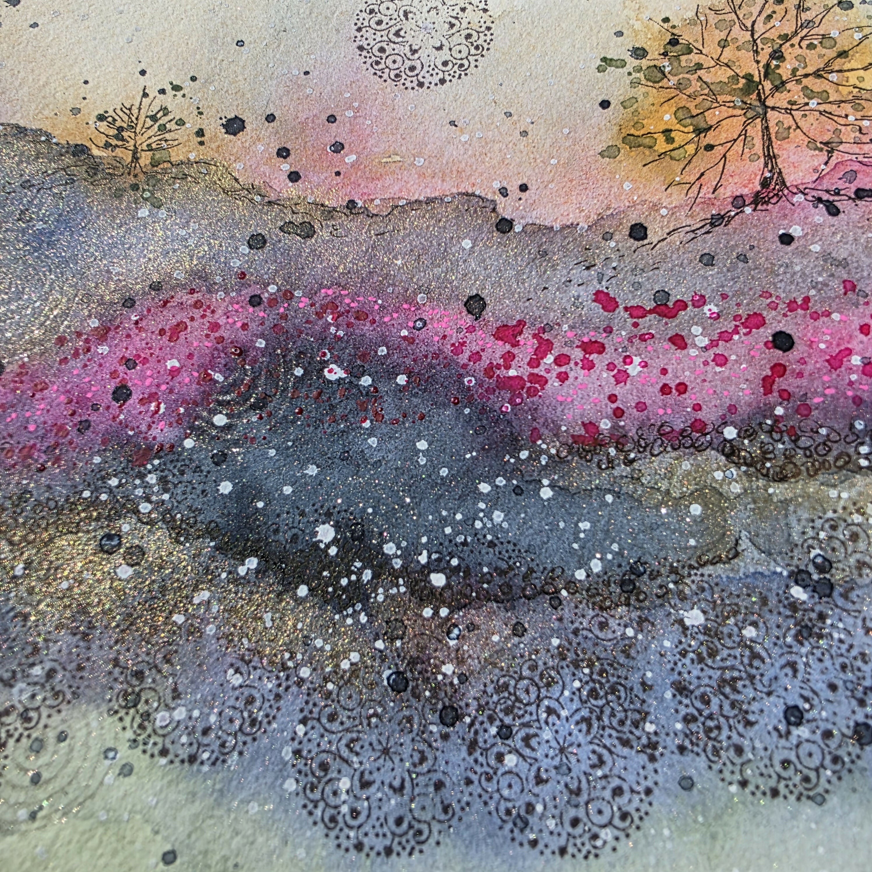 'All Seasons in One Day' Original Mixed Media Painting