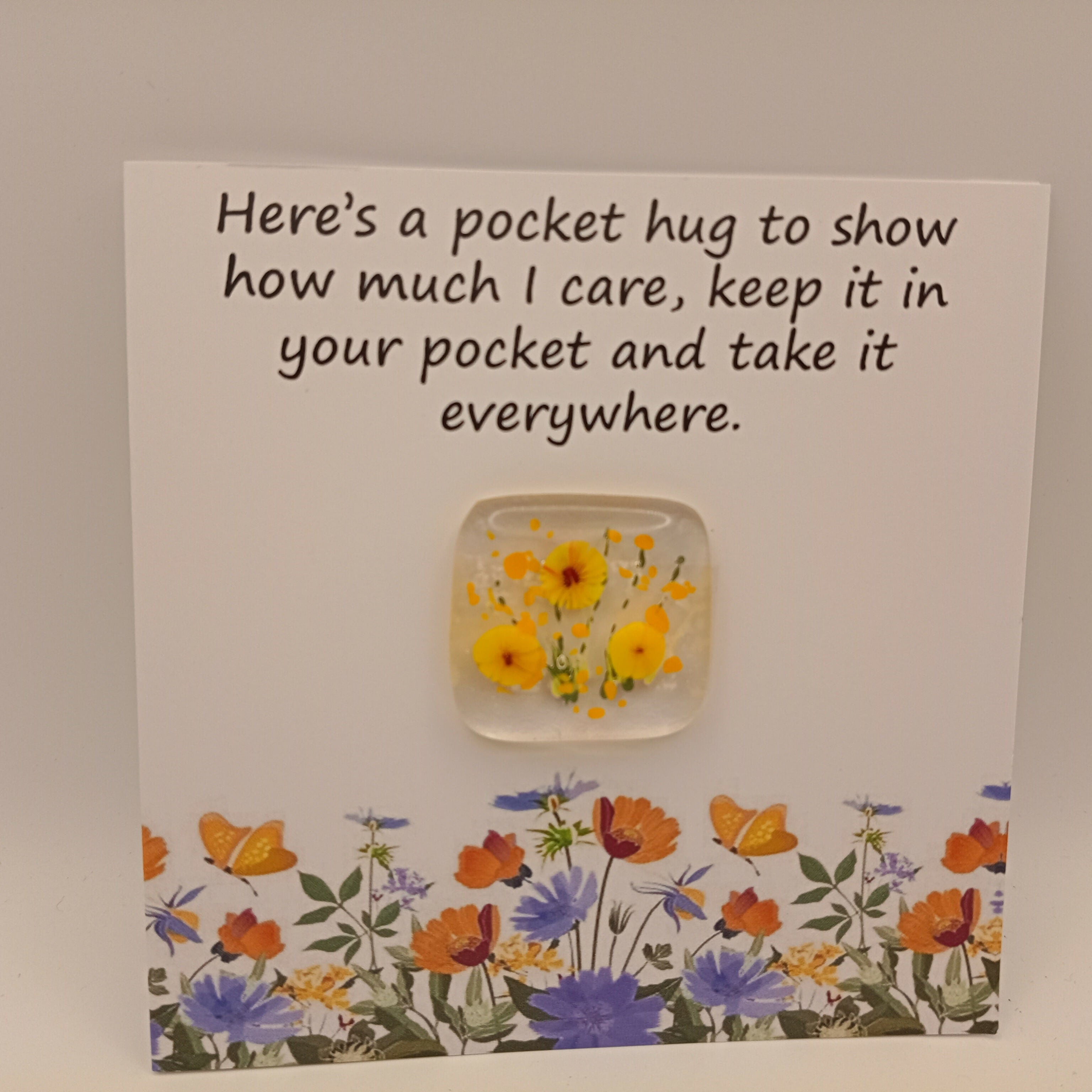 Fused Glass Pocket Hug Card