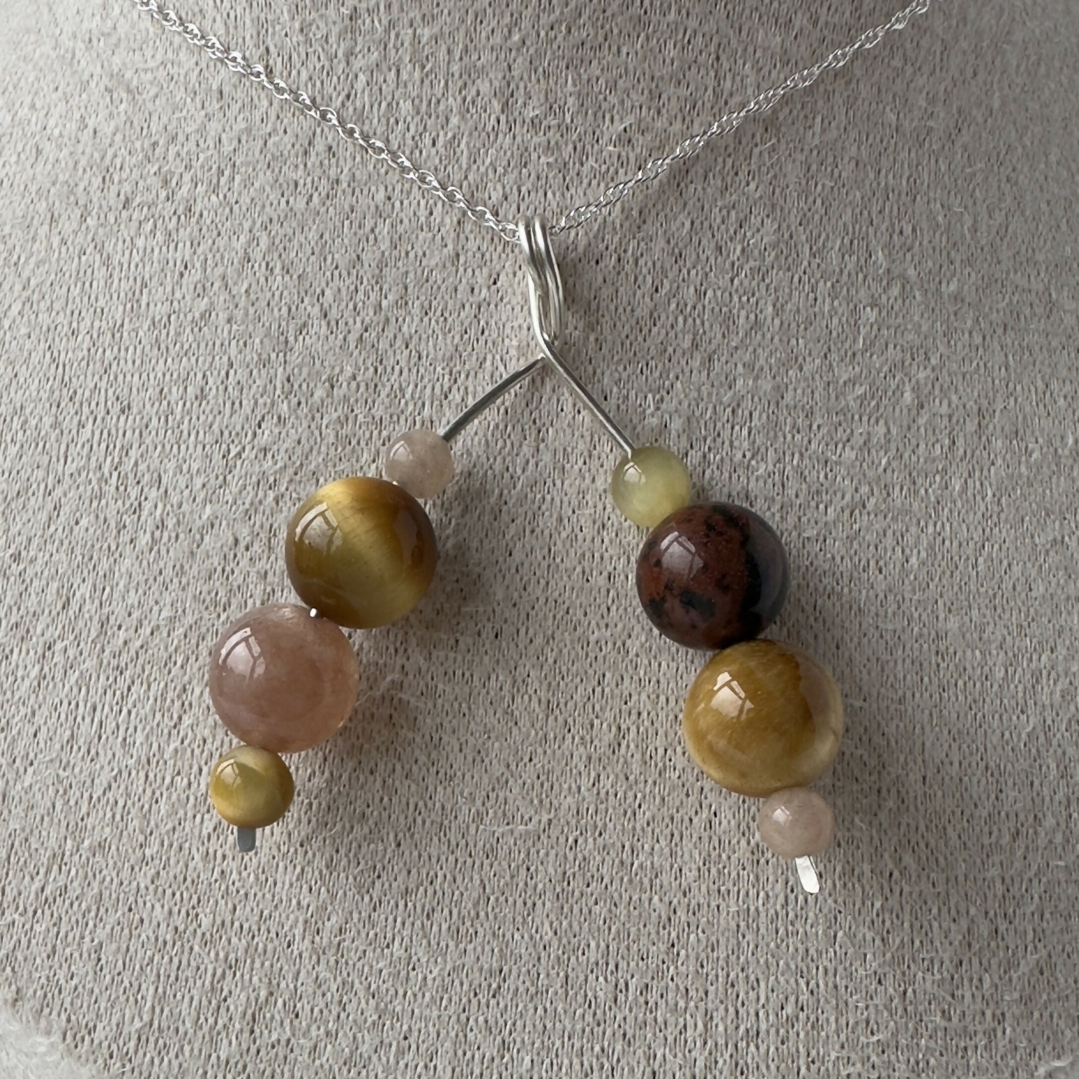 PULSE PENDANT | STERLING SILVER & STONE PENDANT FOR CREATIVE FLOW