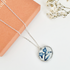 Blue China Necklace No. 2 - Handmade Polymer Clay Necklace