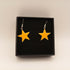 Yellow Enamel Star Earrings