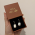 Pearl Hoop Earrings - Silver