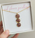 Purple Real Flower Triple Circle Necklace Gold Plated