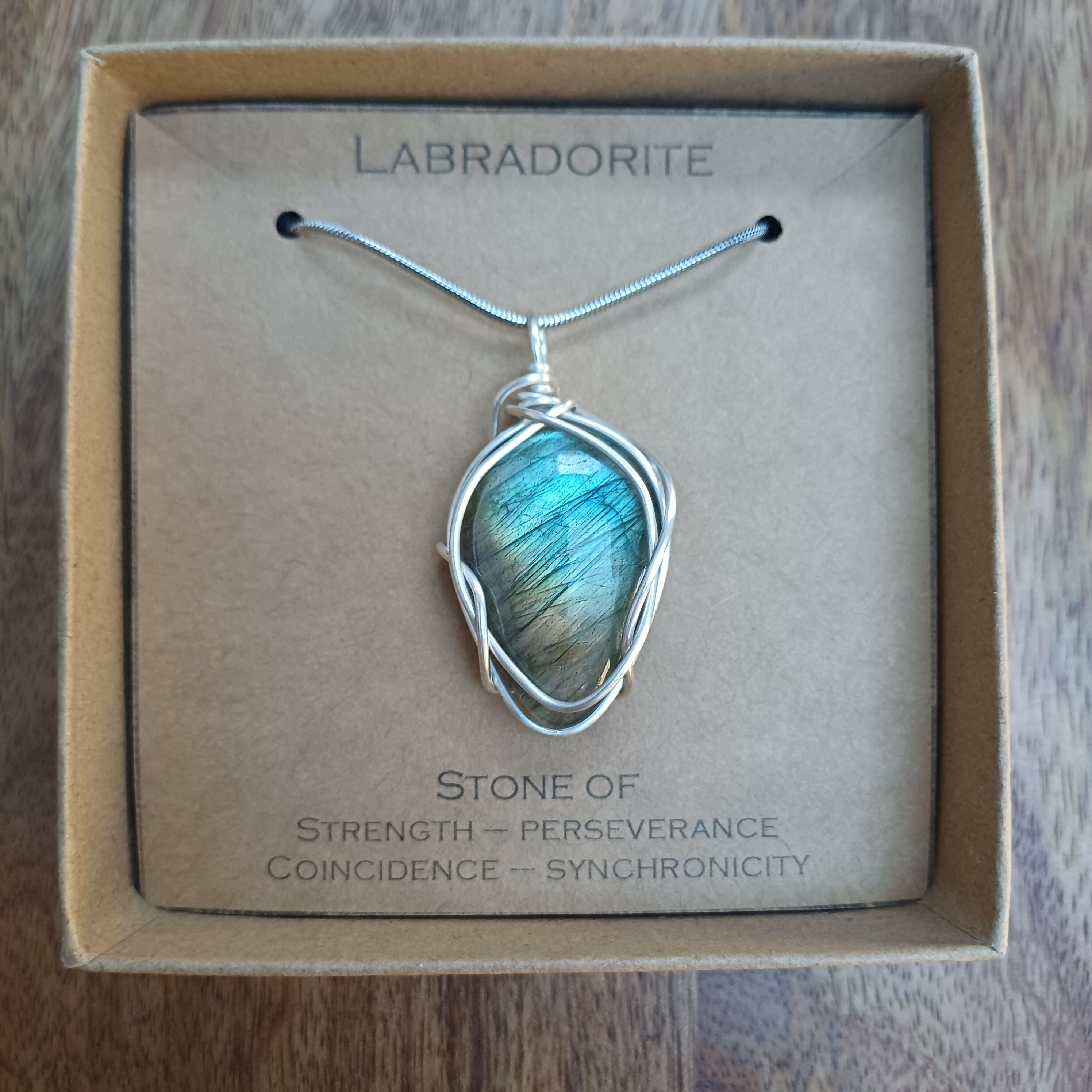Labradorite Wire Wrapped Pendant