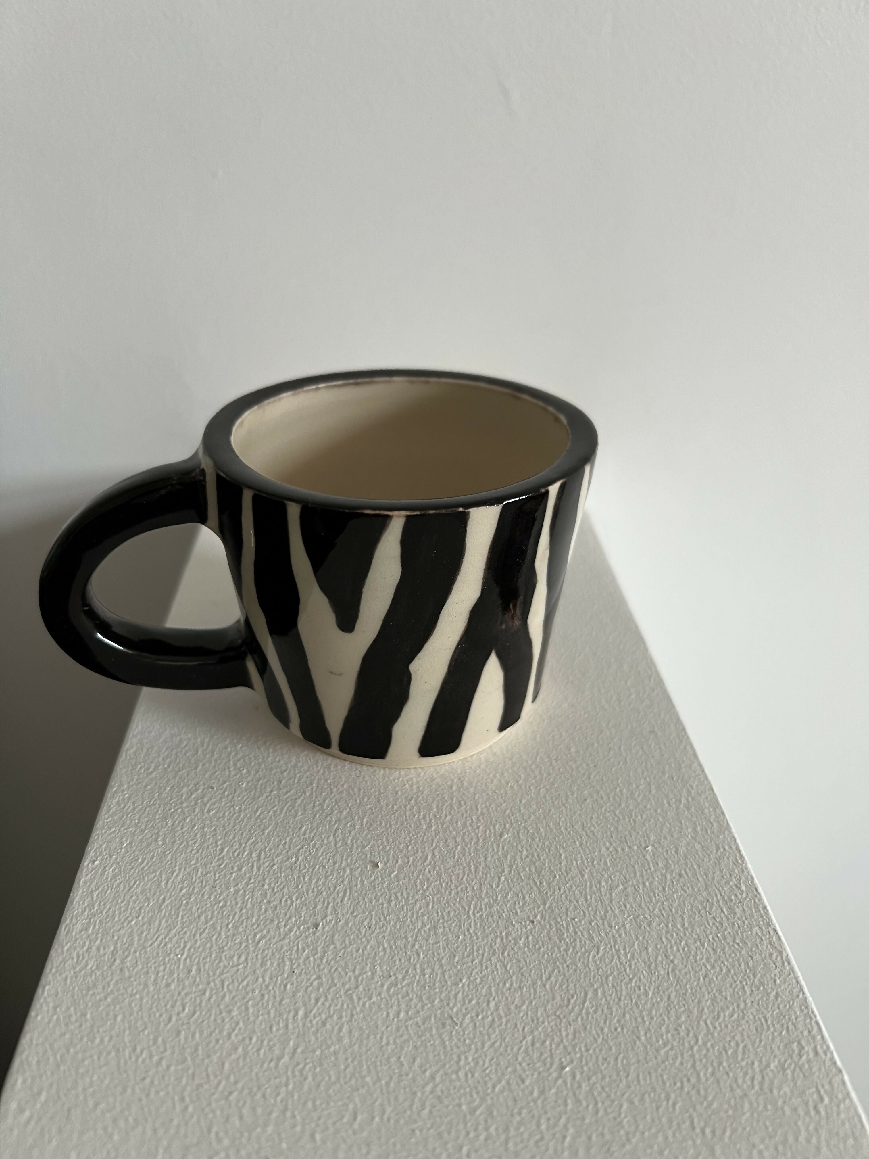 ZEBRA STRIPED SMALL MUG