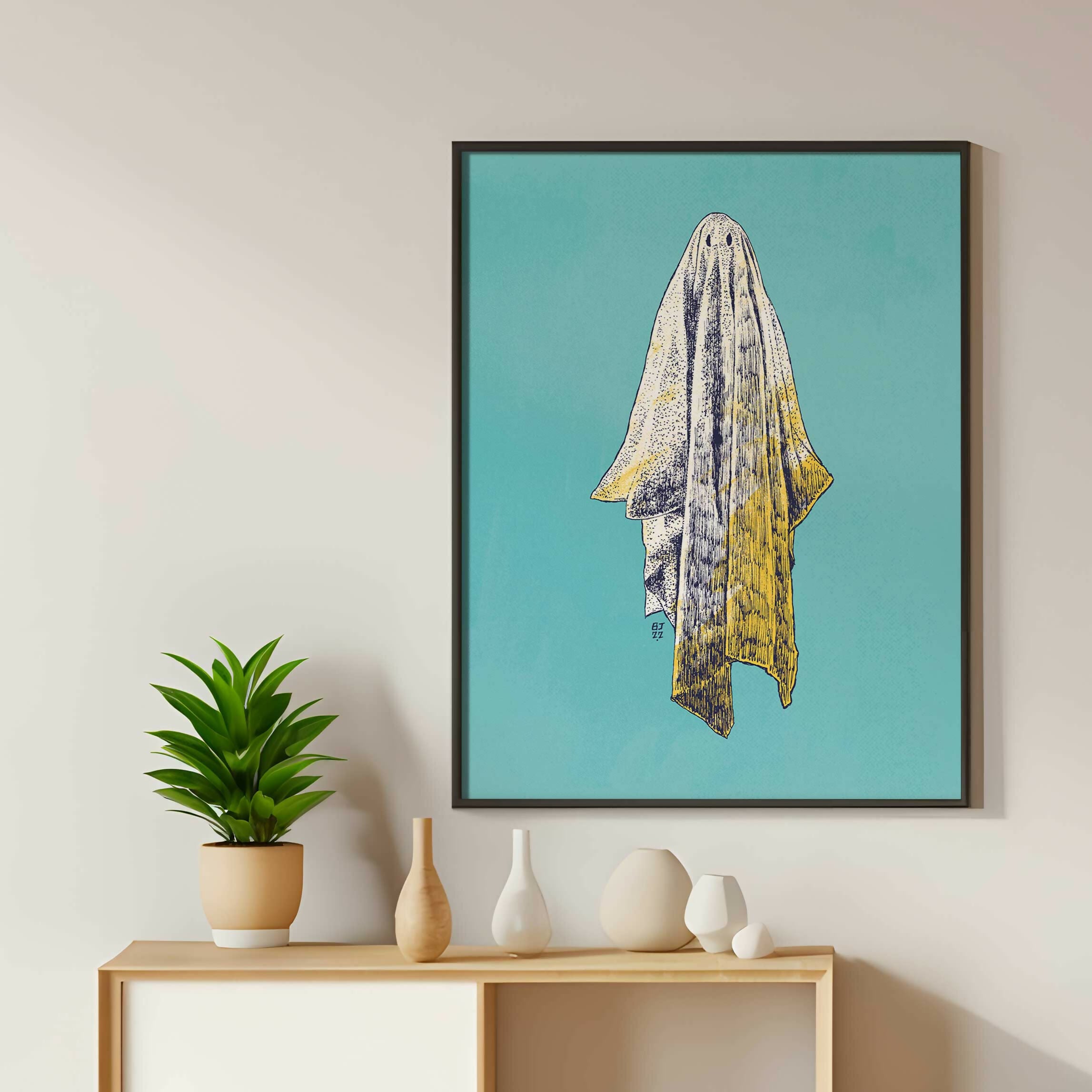 Ghost Art Print – Minimalist Pop Illustration