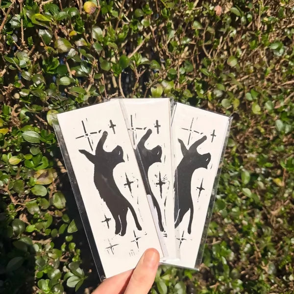Lino Printed Bookmark - Big Stretch