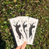 Lino Printed Bookmark - Big Stretch