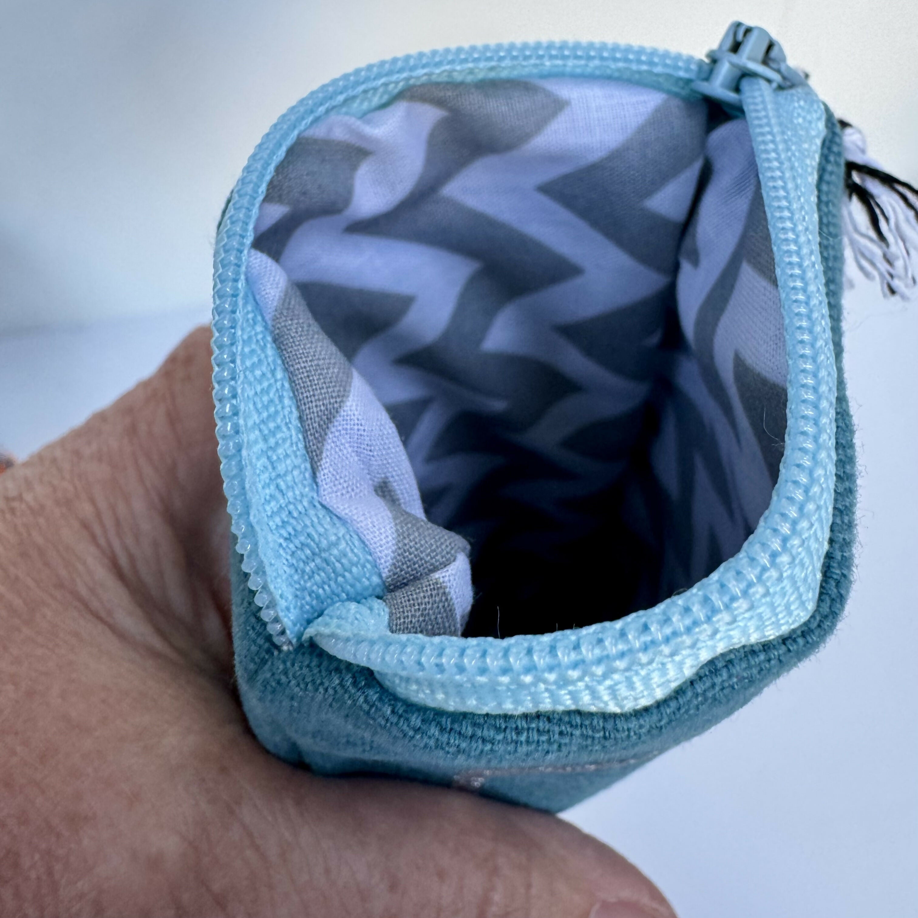 Glasses Case - Blue with Silver Glitter