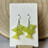 Green Into Yellow Cascading Flower Earrings