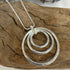 Sterling Silver 3 Circle Pendant Necklace
