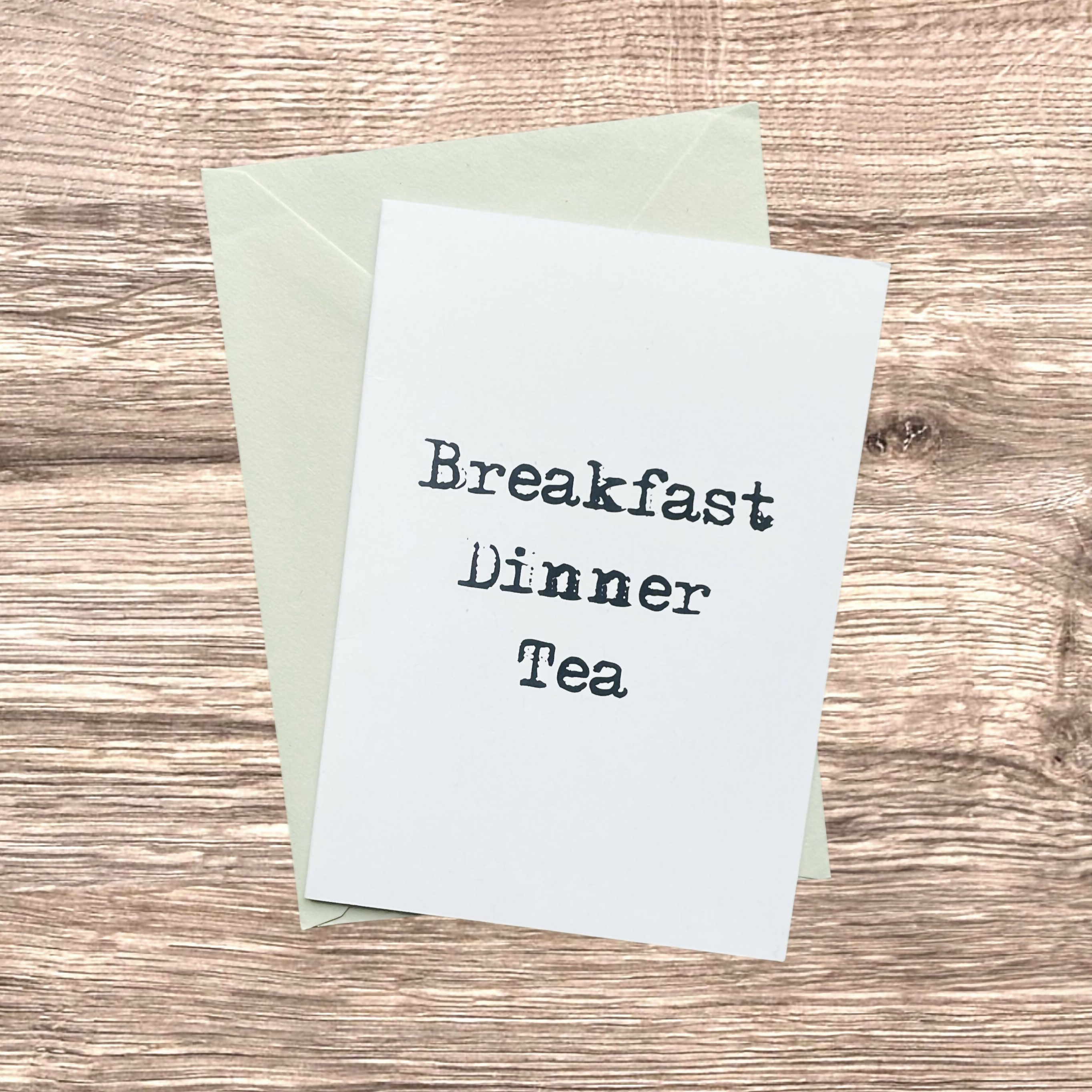 Breakfast Dinner Tea Card Plain