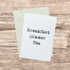 Breakfast Dinner Tea Card Plain