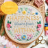 Preprinted Embroidery Pattern For Beginners - Happiness Blooms From Within