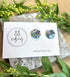 Colour, Black and Pattern Hexagon Polymer Clay Studs