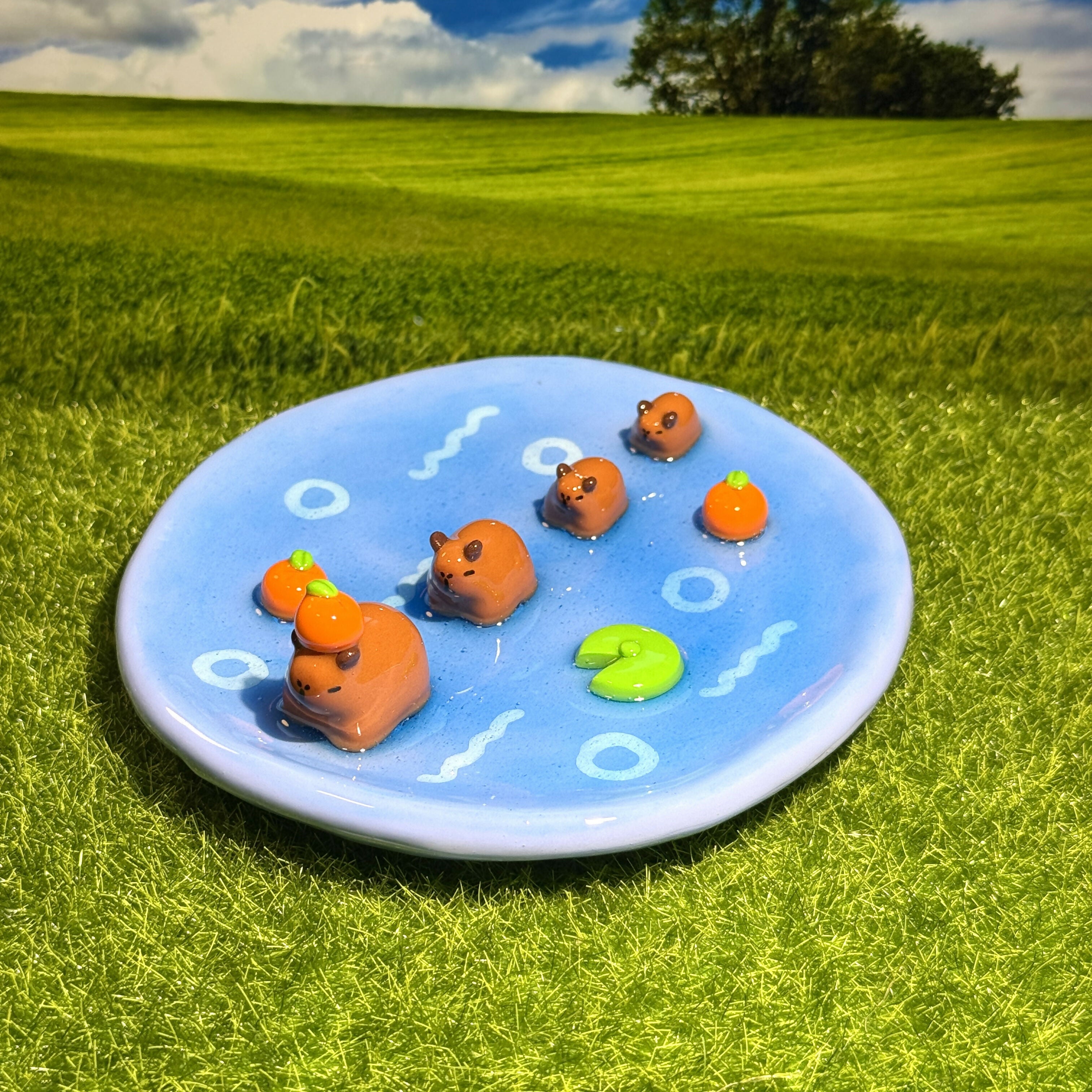 Capybara Swimming Trinket Dish