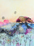 'Sunset Behind the Trees' Original Mixed Media Painting