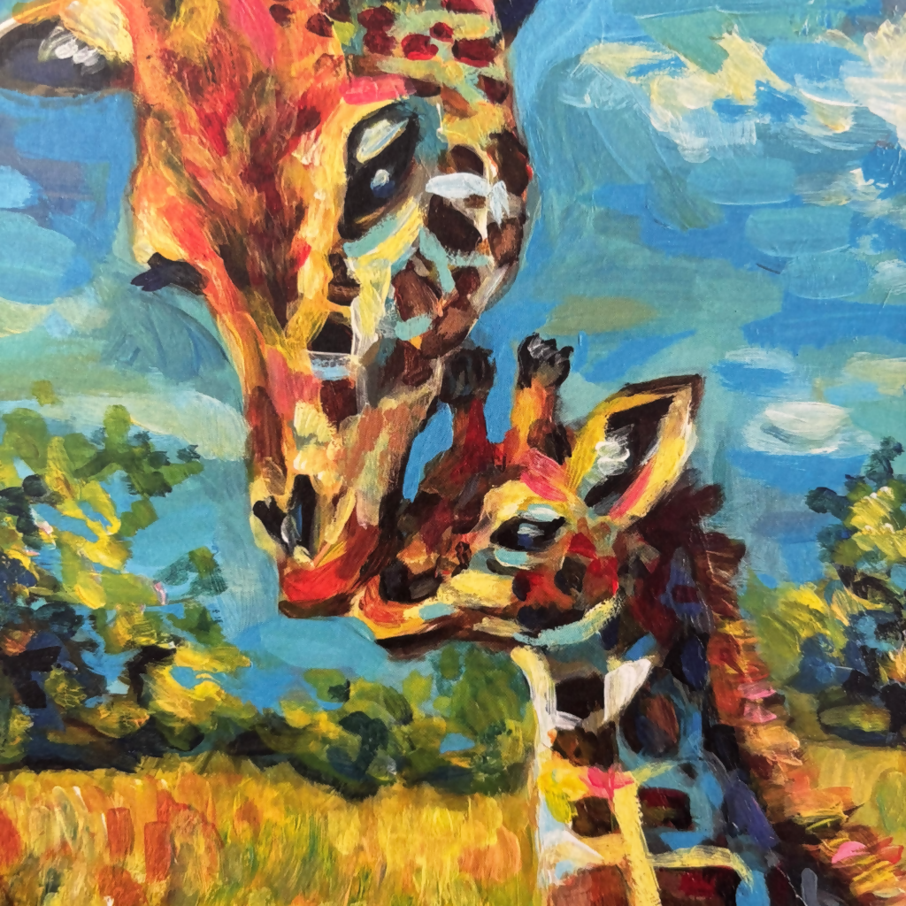 A4 Giraffe Print