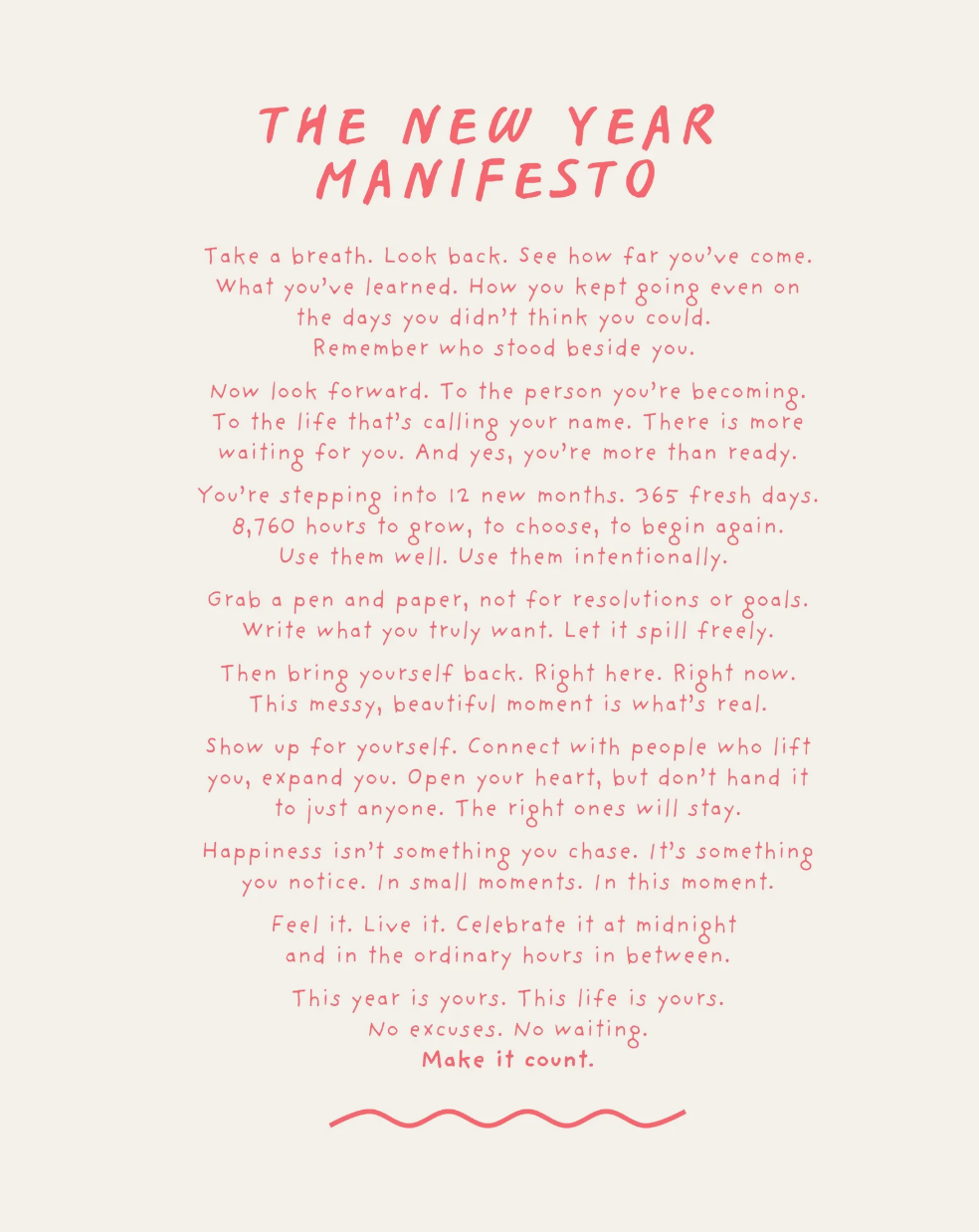 New Year Mini Manifesto Art Print