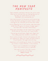 New Year Mini Manifesto Art Print