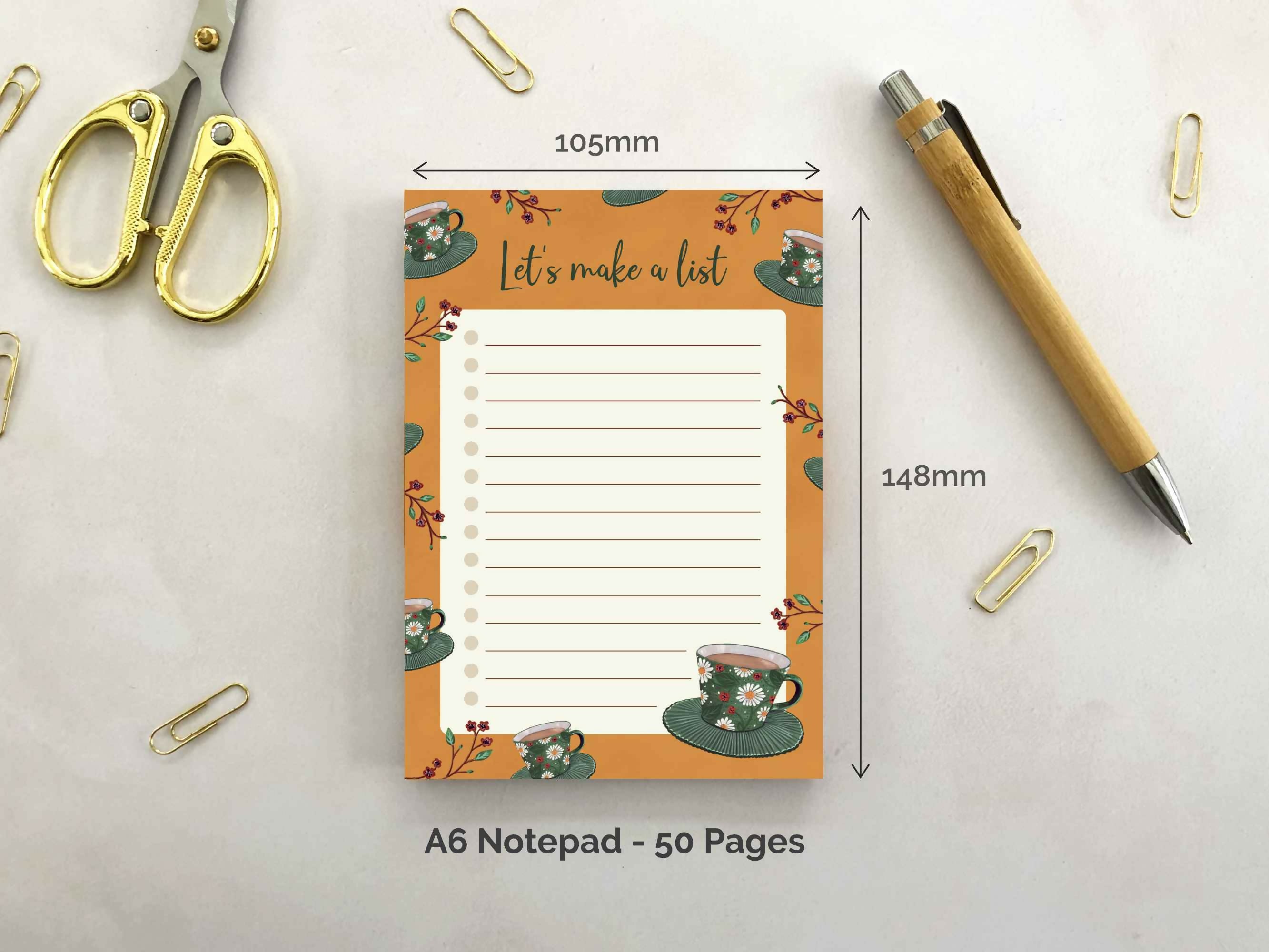 Tea Notepad Yellow