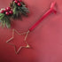 Christmas Star Tree Hanging; Wire-Art Citrine Crystal Festive Decor