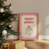 MERRY & BRIGHT CHRISTMAS WALL ART PRINT