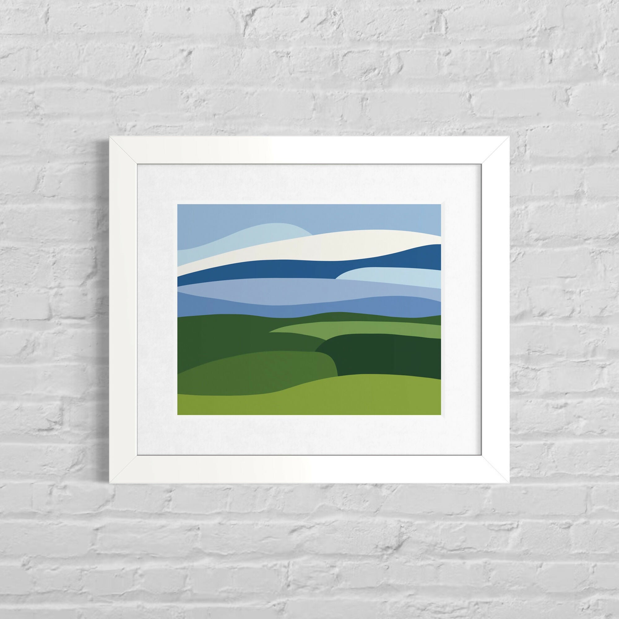 Over The Fields - Mounted 10x8" Print