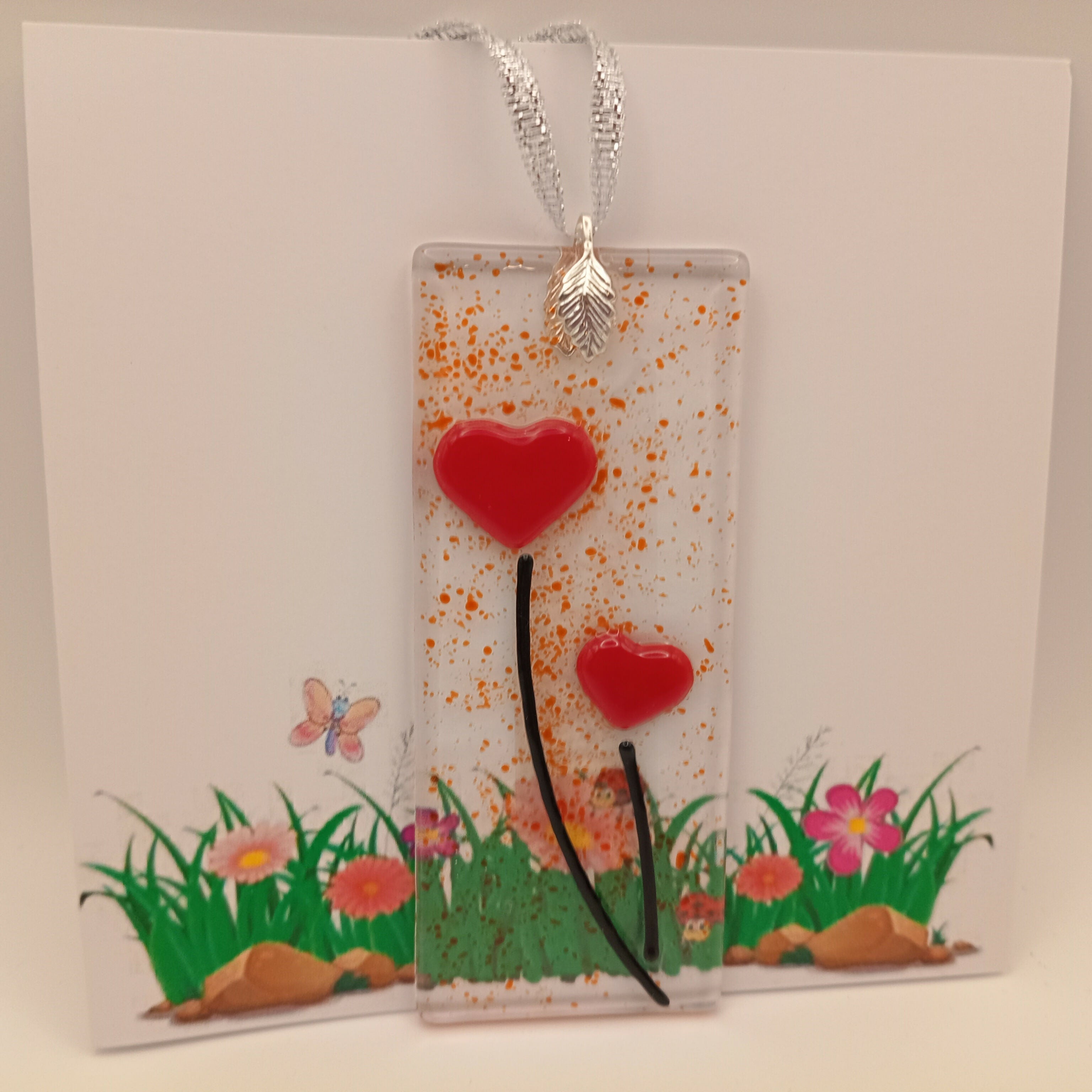 Fused Glass Heart Card