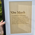 Framed Yorkshire Saying | "Ow much" Engraved Wooden Sign | A4 Print in Black Frame | Yorkshire Dialect Wall Art | Northern Gift