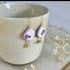 Purple or Blue Flower Earrings