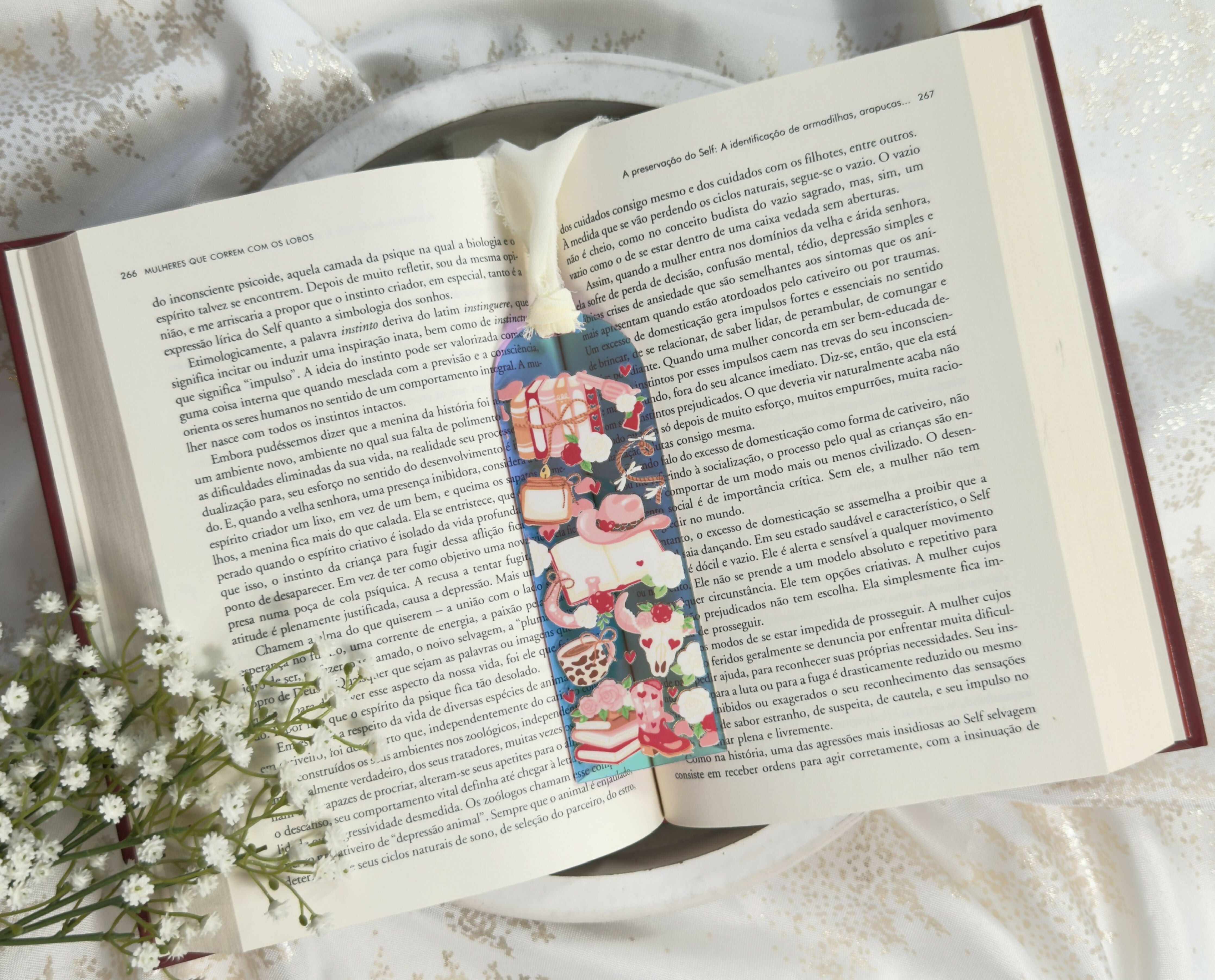 Iridescent Acrylic Bookmark Bookish Pink Dreams