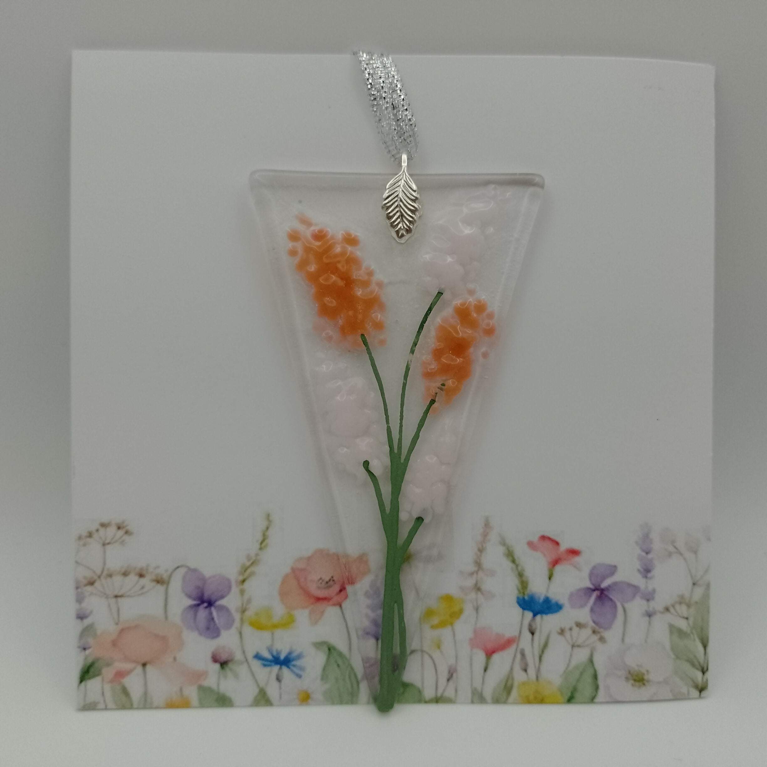 Fused Glass Flower Card