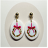 Polymer Clay Earrings With Gold Plated Fastenings