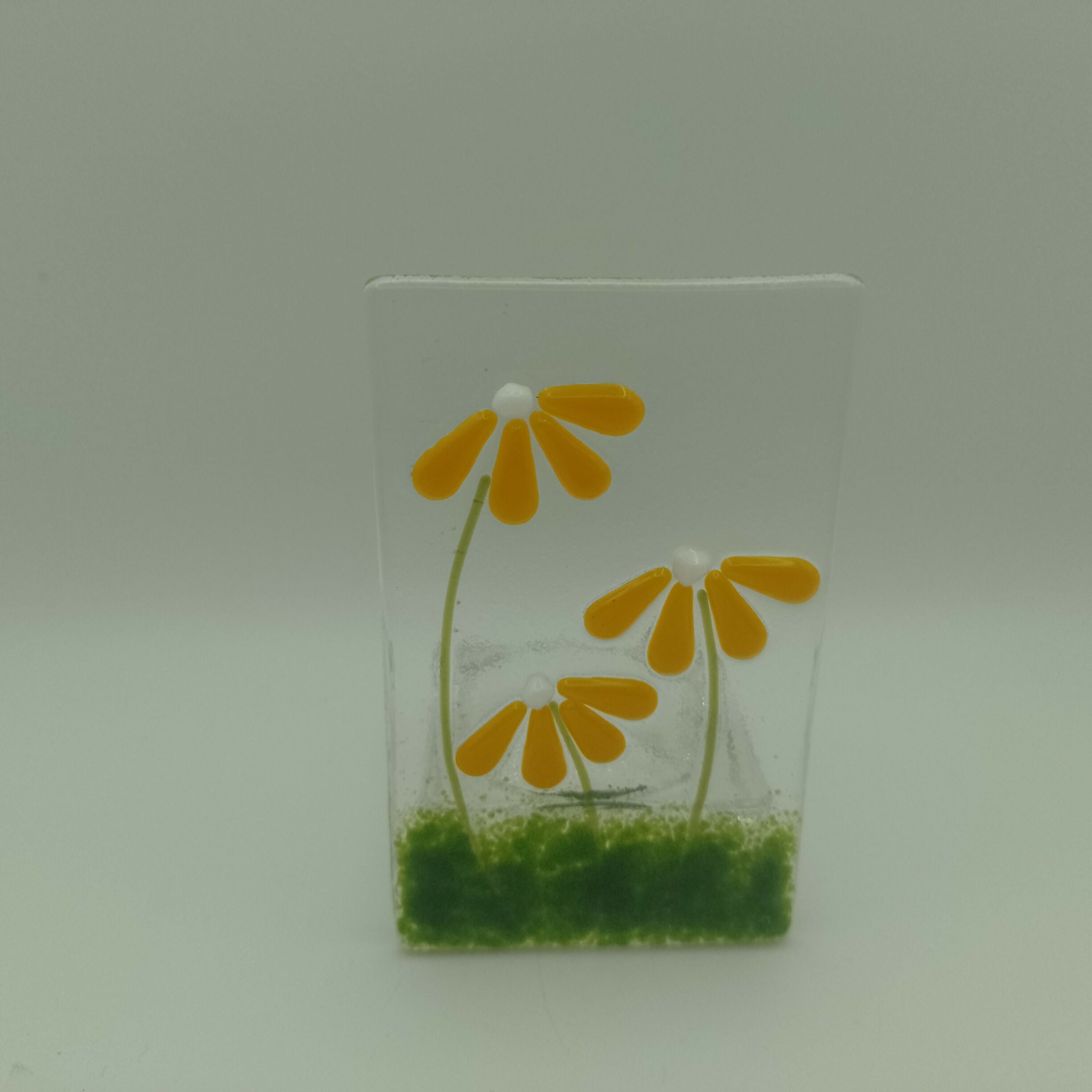 Fused Glass Flower Tealight Holder