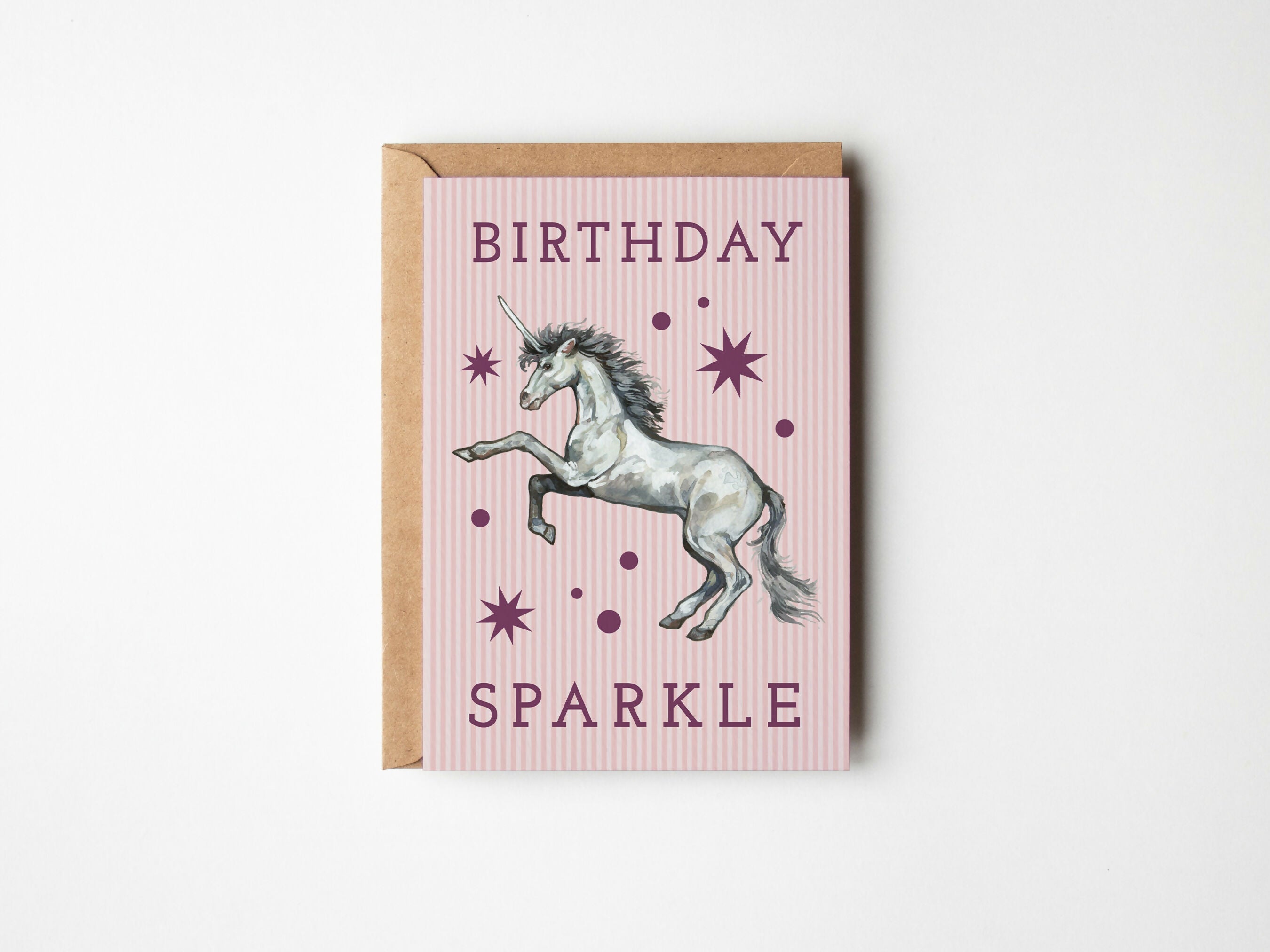 Birthday Sparkle, Unicorn A6 Greetings Card