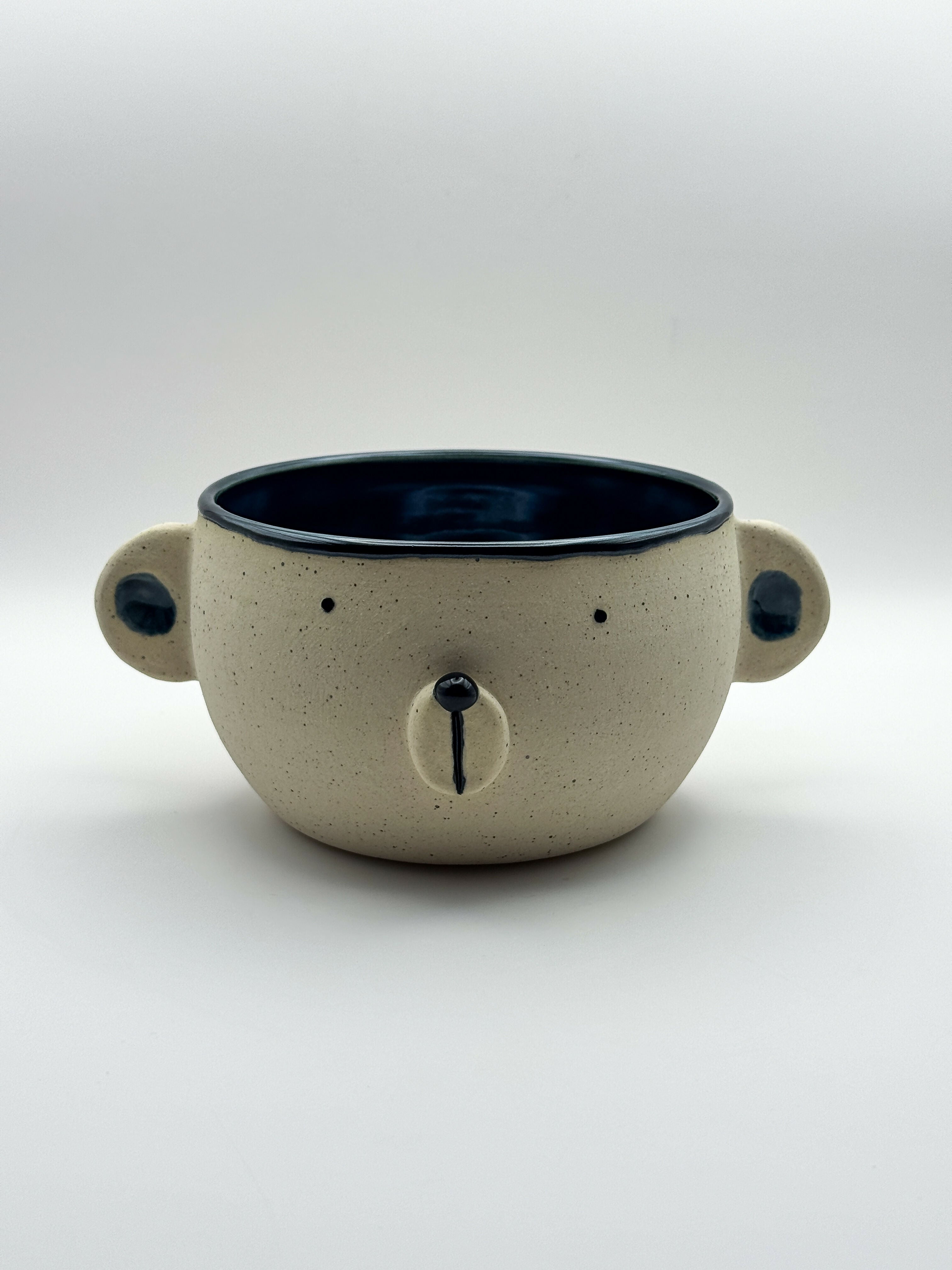 Handmade Light Bear Ceramic Bowl