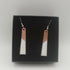 Half White Enamel Half Copper Earrings