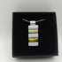 Pale Pink and Gold Pendant On Silver Chain