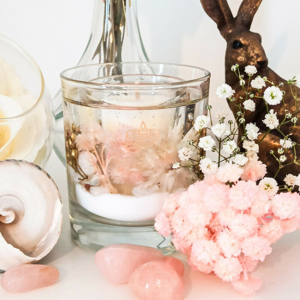 Pink Champagne Botanical Candle