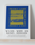 Leeds Utd Art Print LYRICS Design in Blue