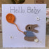 Hello Baby Crocheted card with Rabbit or Elephant